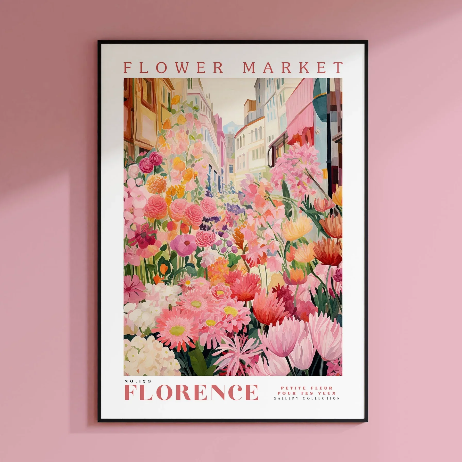 Plakat targ kwiatowy w Amsterdamie Wzór 8