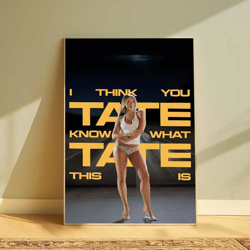 Plakat Tate McRae - portret piosenkarki Srebrny