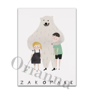 Tatry i Morskie Oko - plakat podróżniczy Beżowy