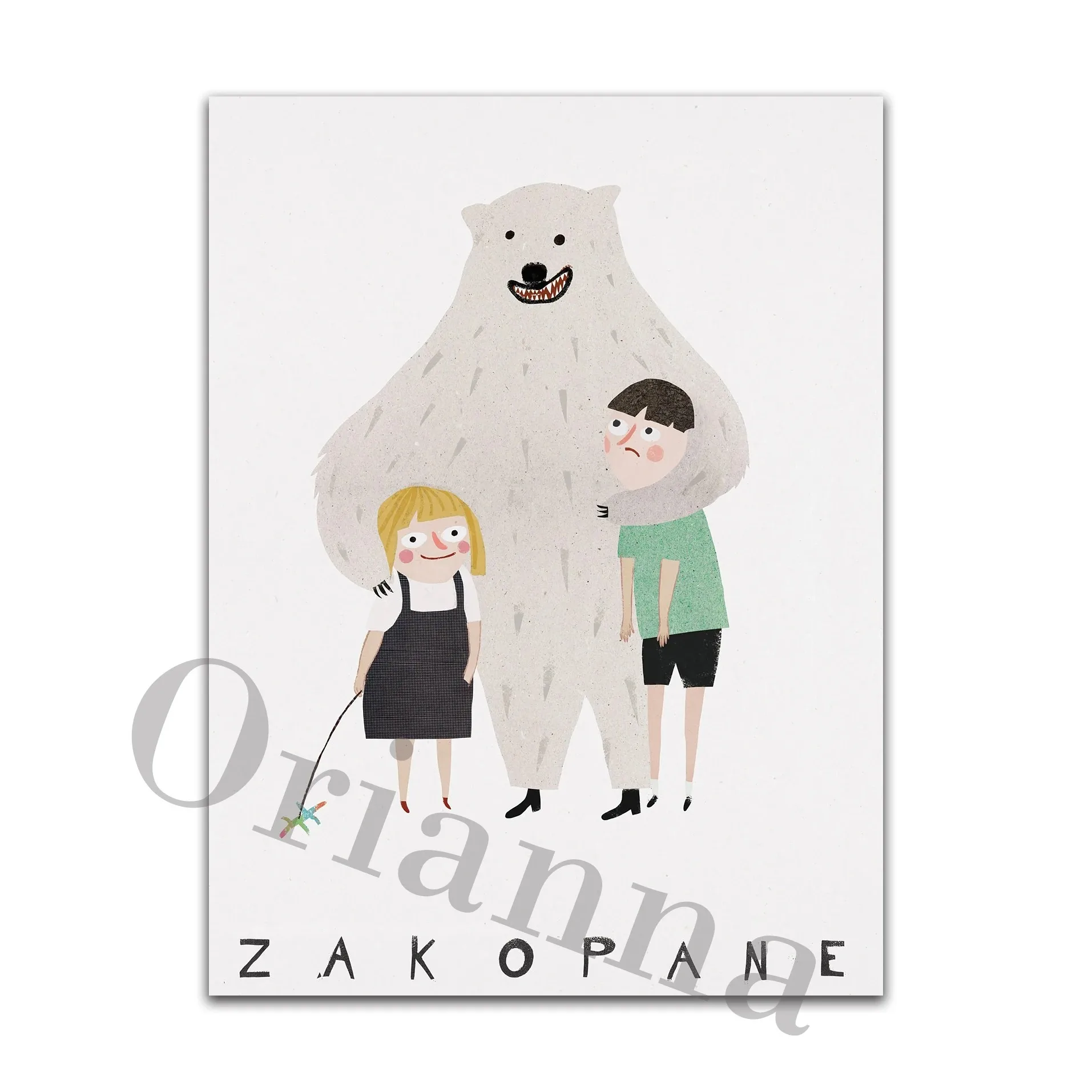 Plakat Tatry Zakopane Morskie Oko Beżowy