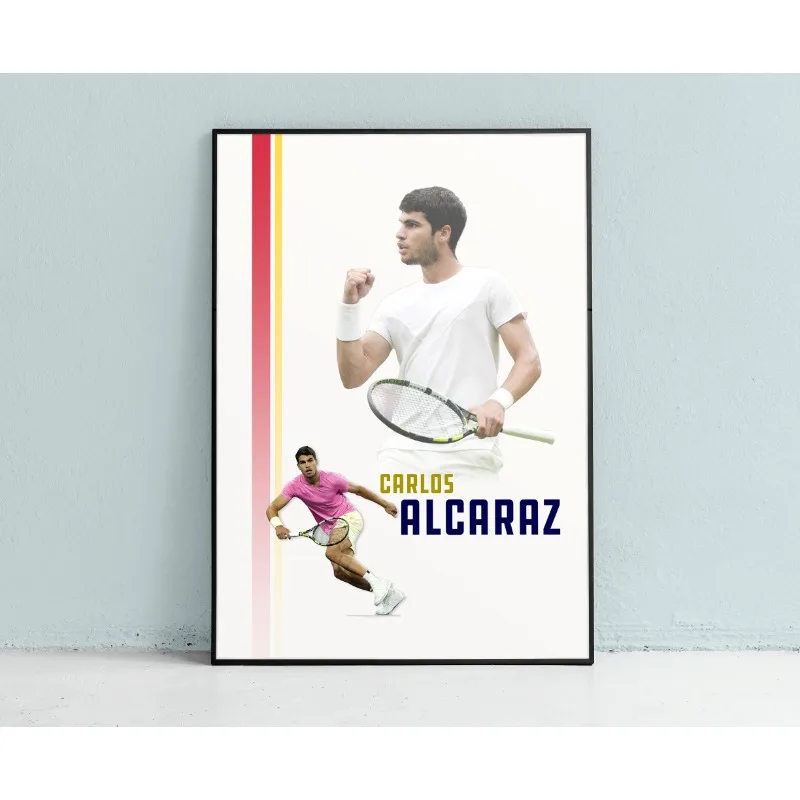 Plakat tenisowy - nowoczesna dekoracja ścienna Jasnoszary