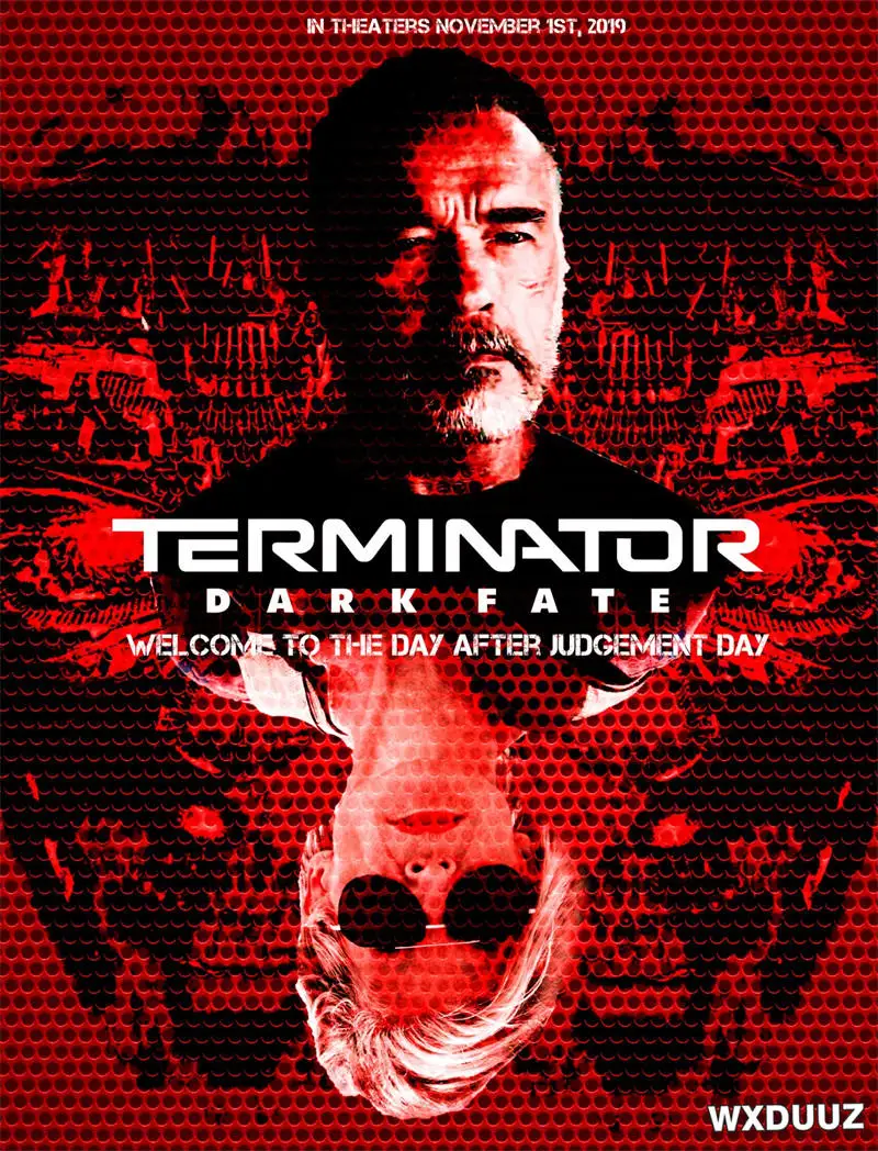 Plakat Terminator - kultowe kino lat 80. Armijna zieleń