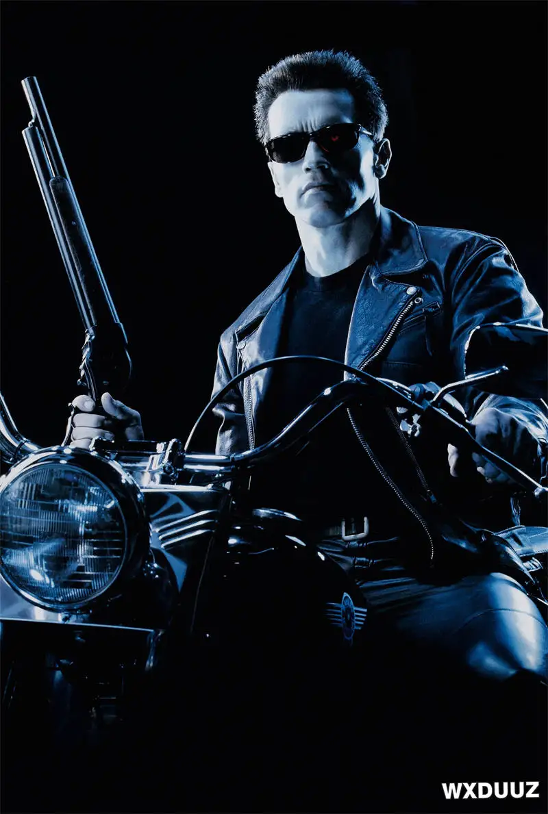 Plakat Terminator - kultowe kino lat 80. żółty