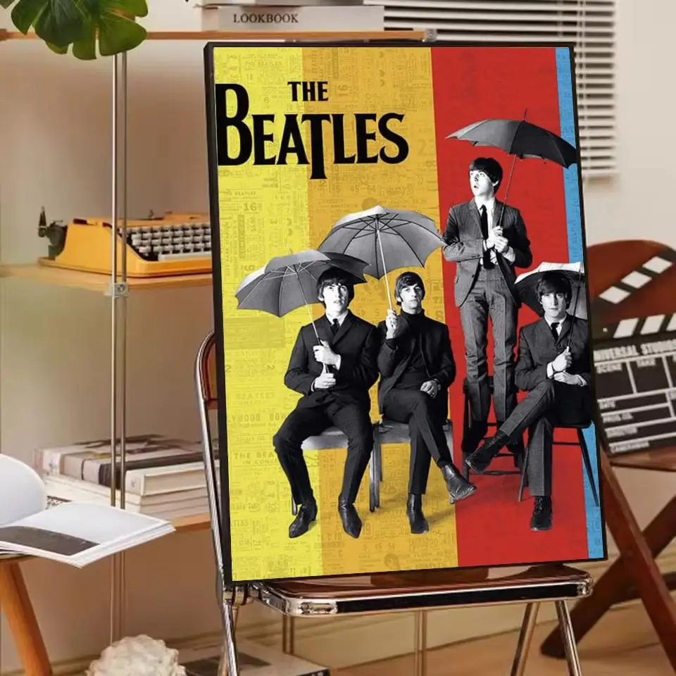 Plakat The Beatles - klasyka Biały