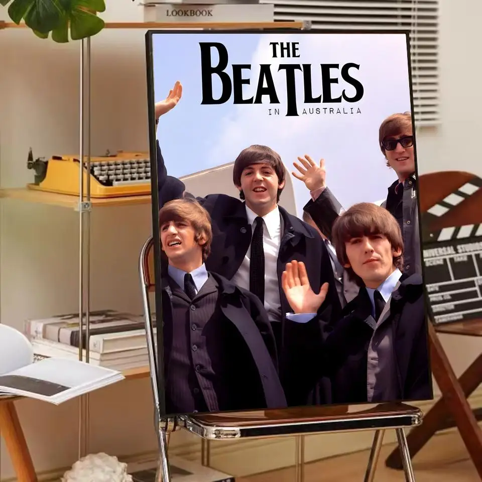 Plakat The Beatles - klasyka Brązowy