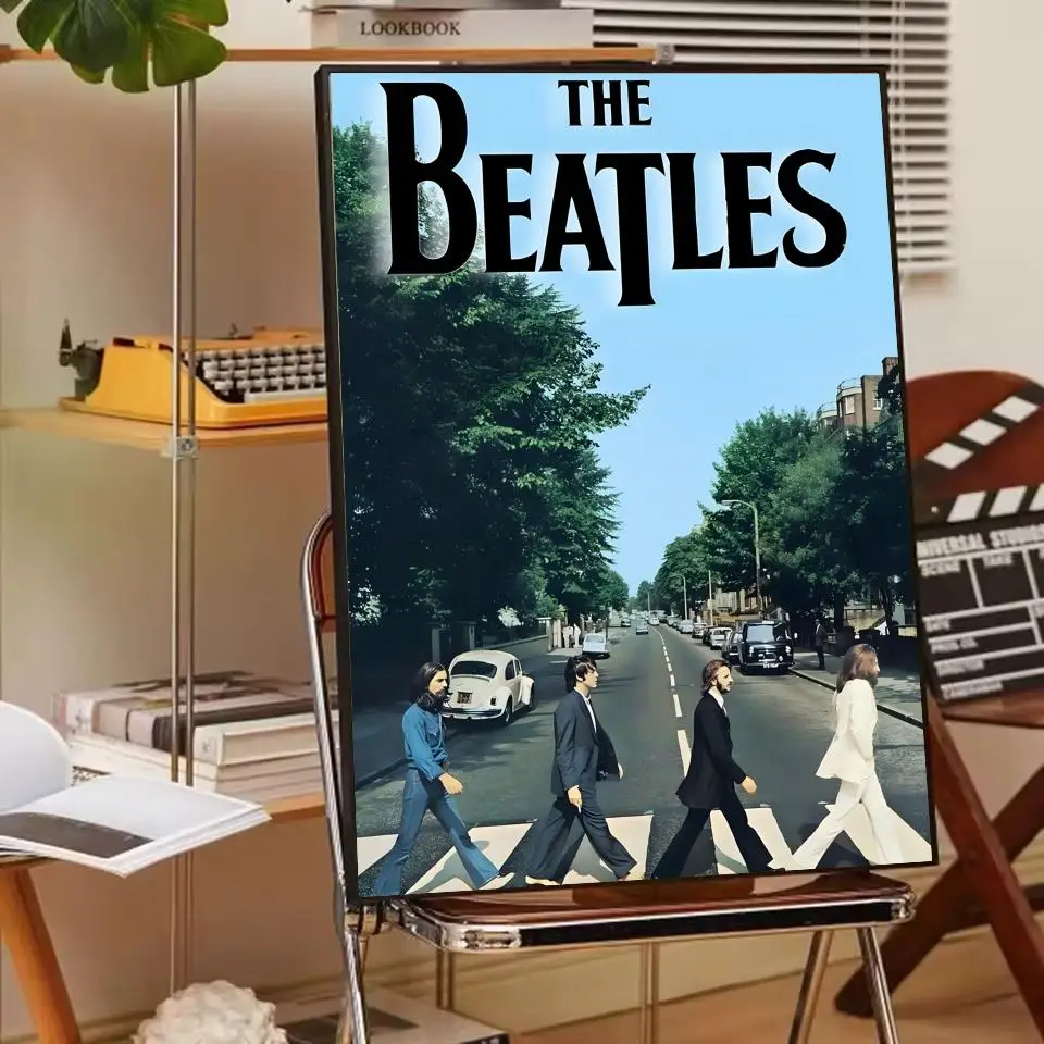 Plakat The Beatles - klasyka Czarny