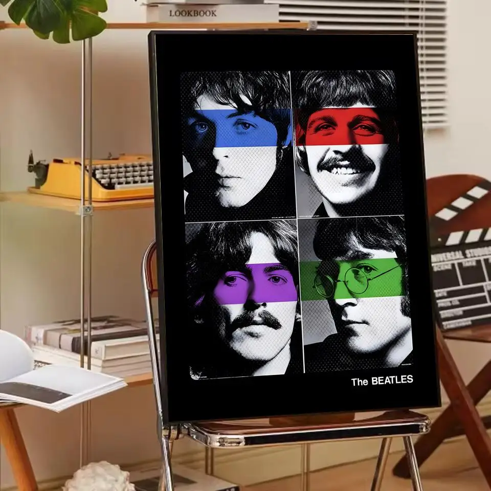 Plakat The Beatles - klasyka Różowy