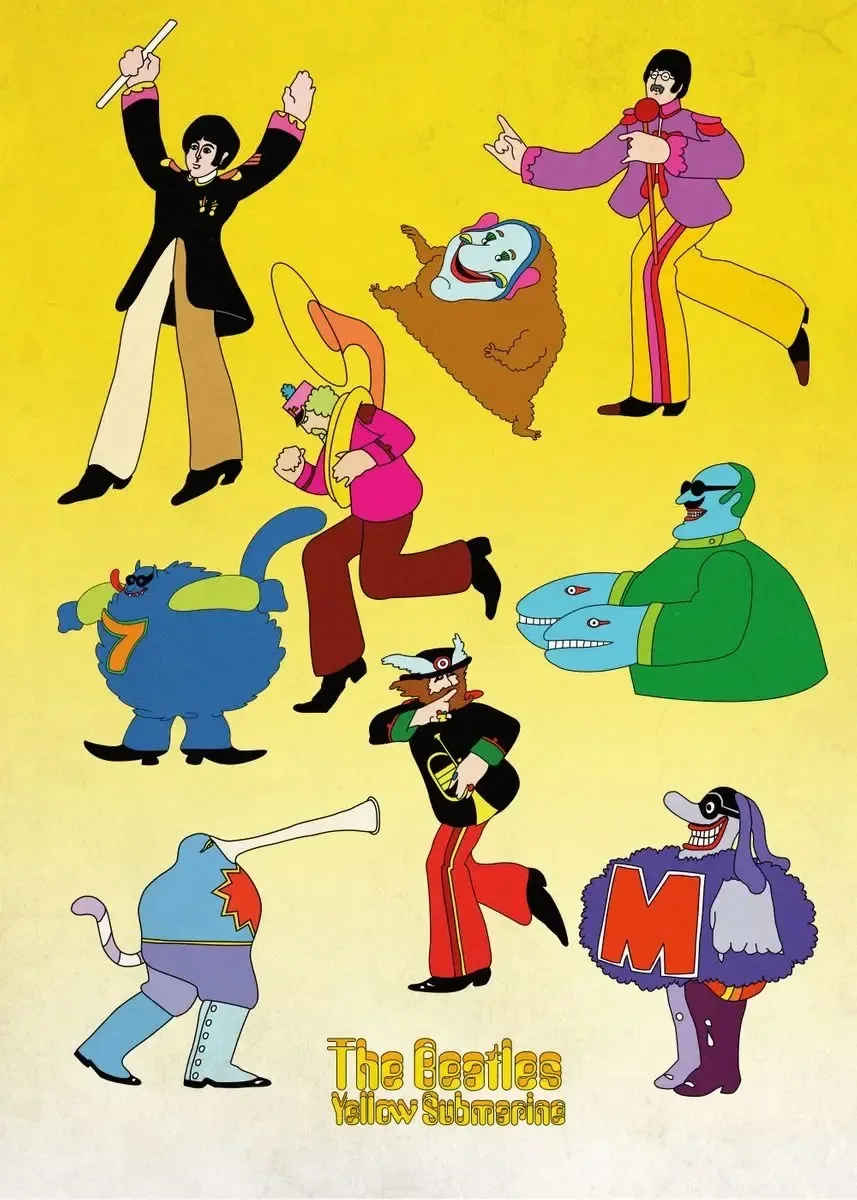 Plakat Yellow Submarine The Beatles Wzór 10