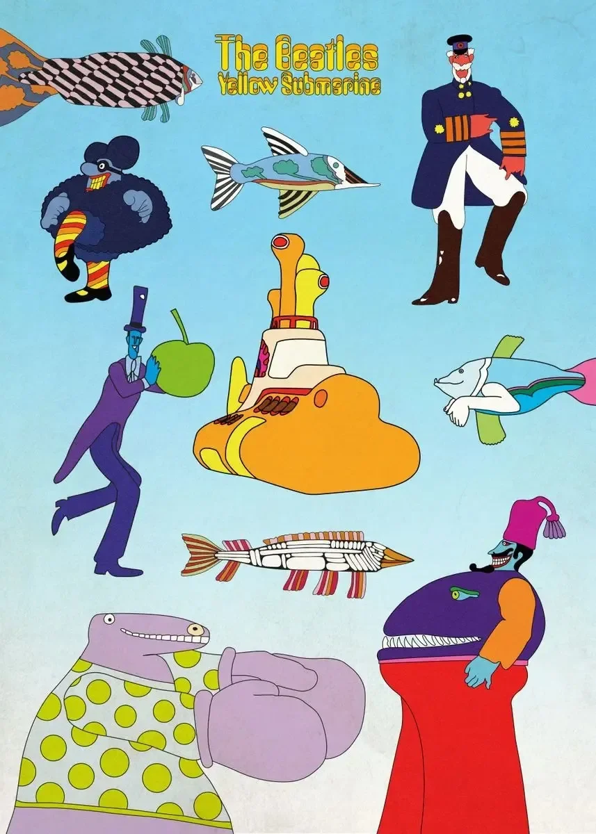 Plakat Yellow Submarine The Beatles Wzór 11