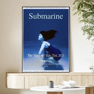 Plakat zespołu The Marias album Submarine Wzór 1