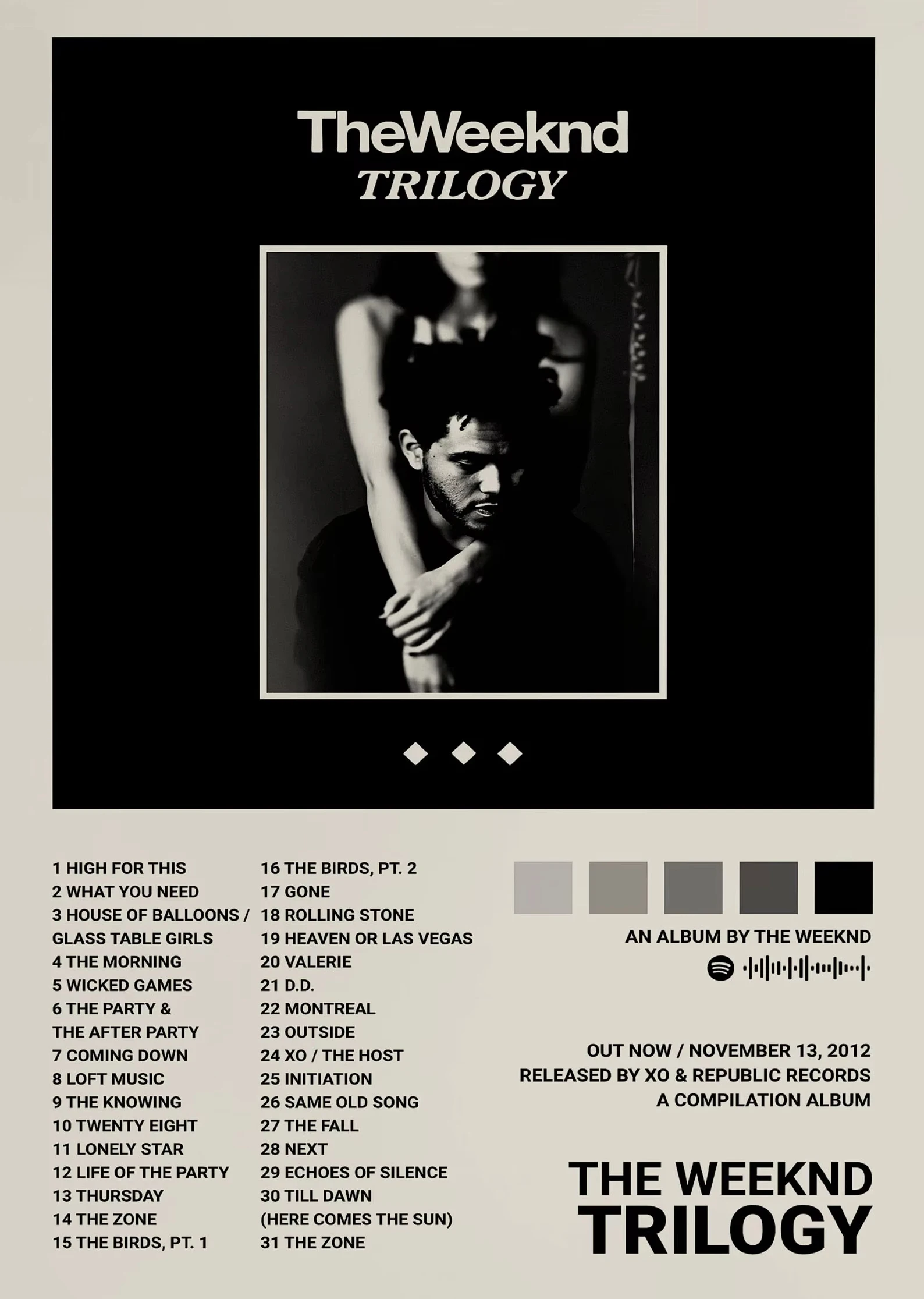 Plakat The Weeknd okładka albumu Wzór 1