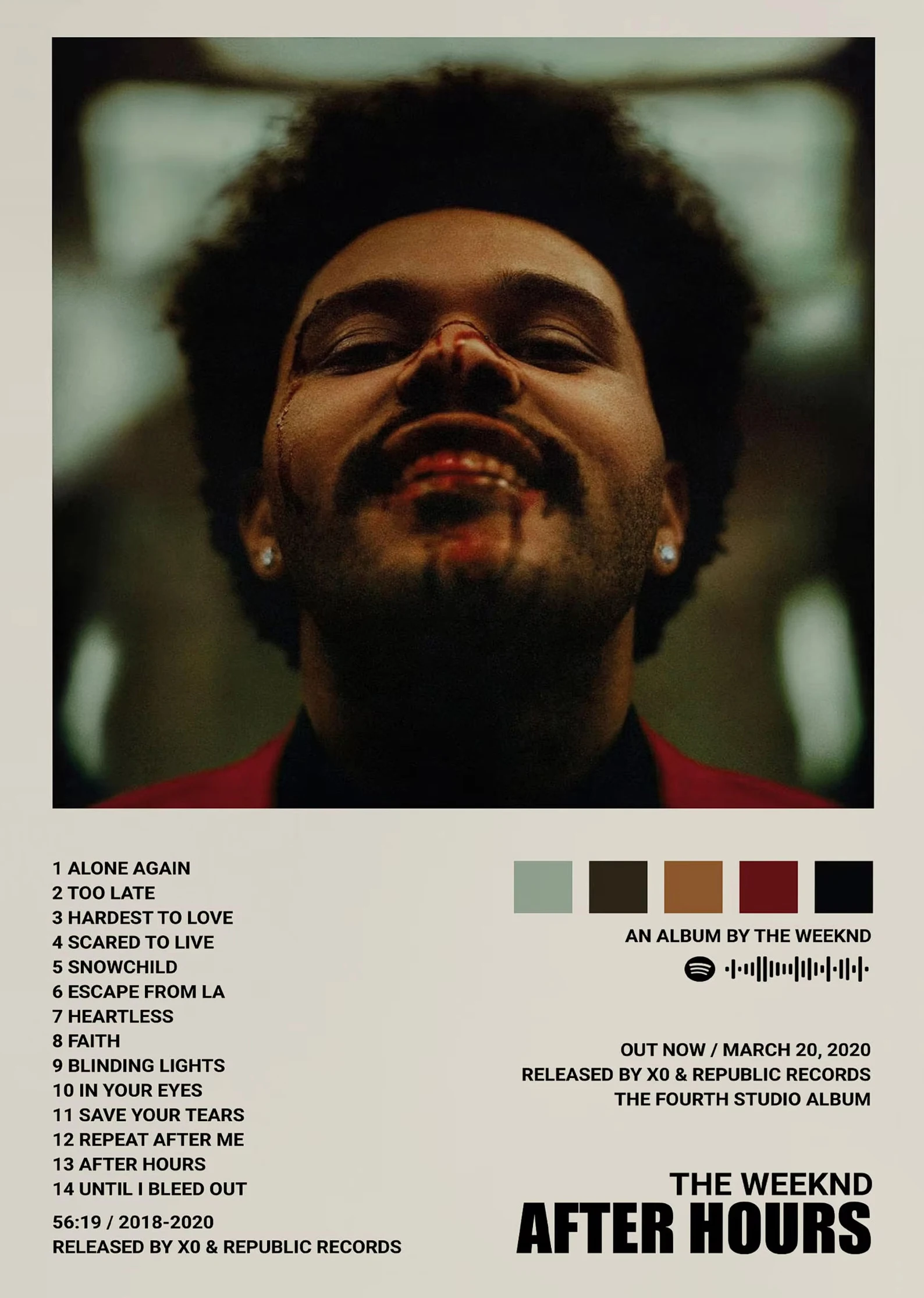 Plakat The Weeknd okładka albumu Wzór 3
