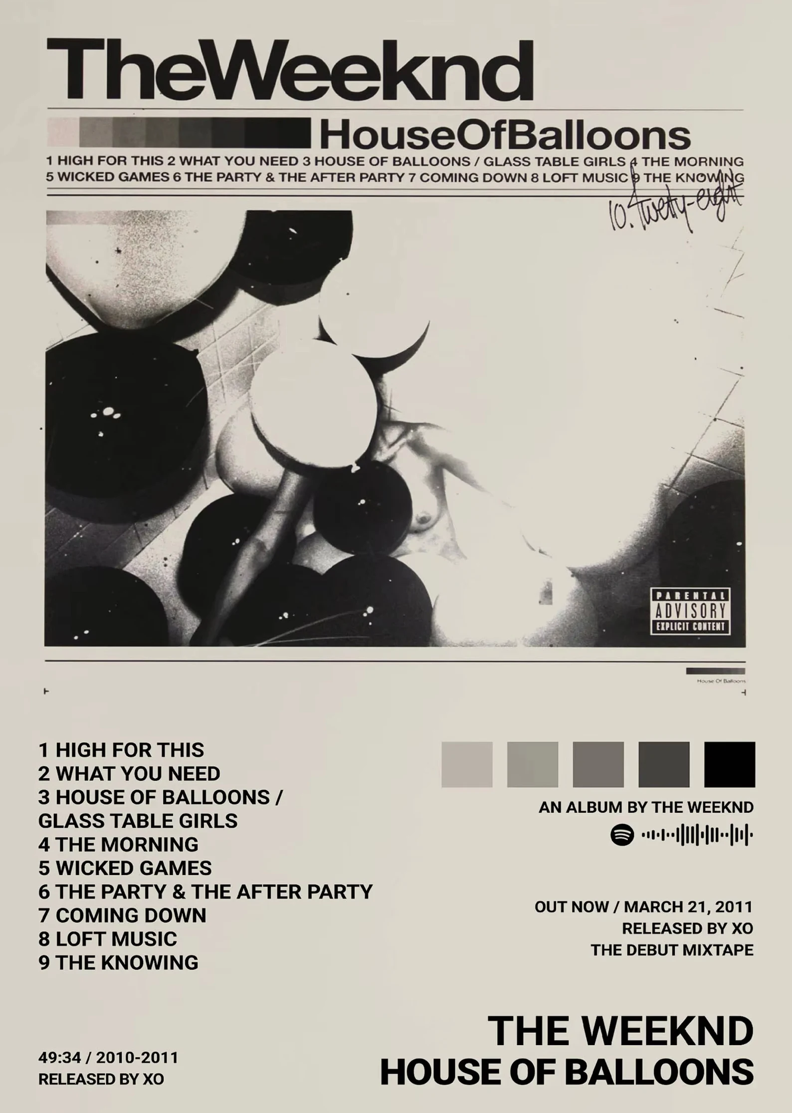 Plakat The Weeknd okładka albumu Wzór 5