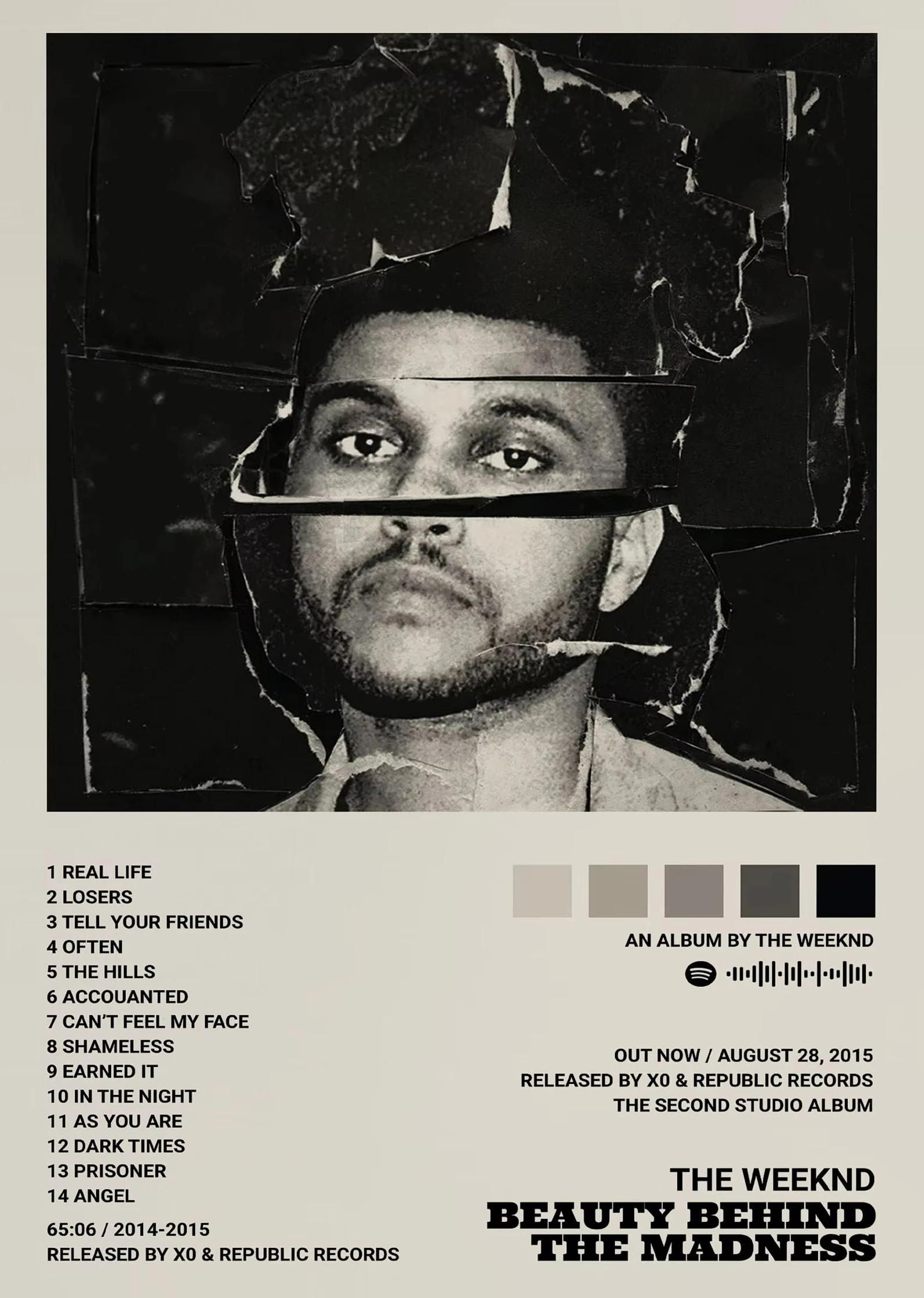 Plakat The Weeknd okładka albumu Wzór 7