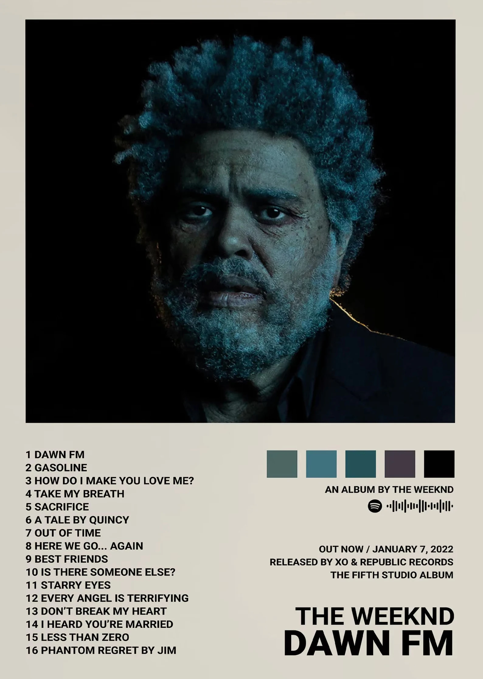 Plakat The Weeknd okładka albumu Wzór 8