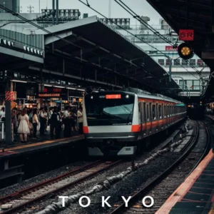 Plakat Tokio pastelowy pejzaż miejski Wzór 1