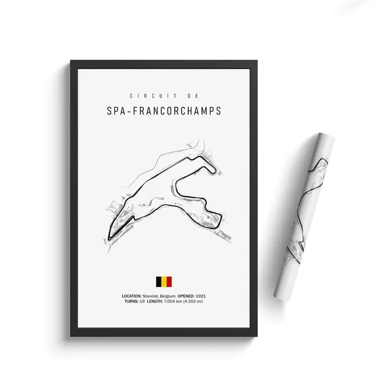 Tory F1 - plakat motoryzacyjny z torem Formuły 1 Wzór 3