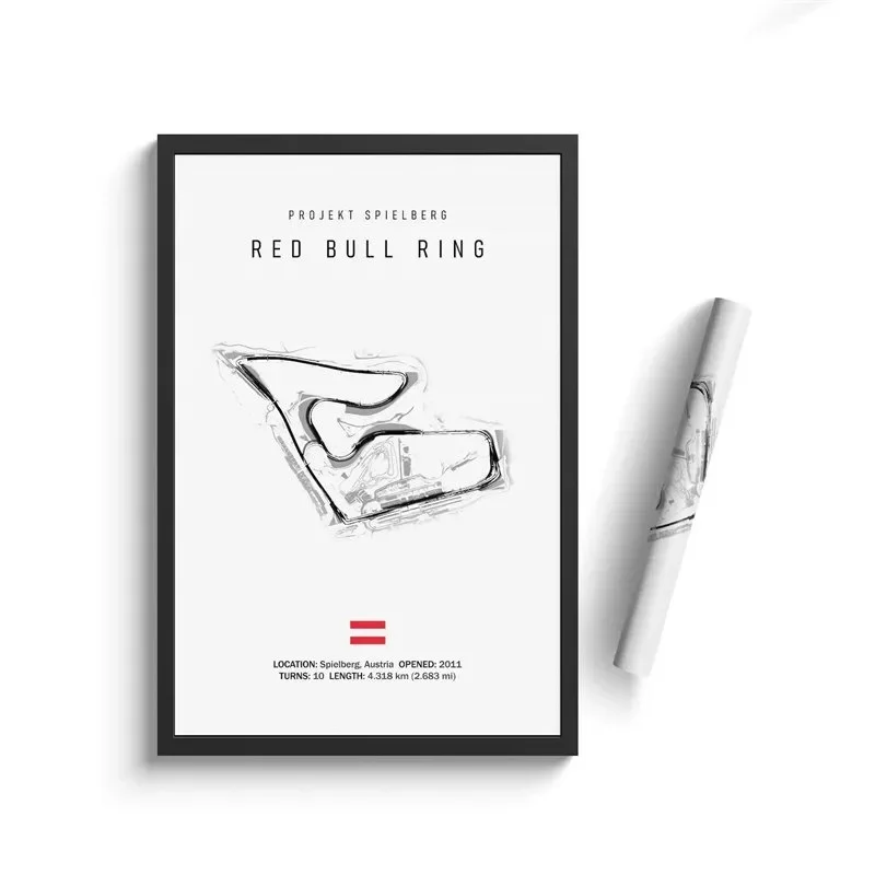 Tory F1 - plakat motoryzacyjny z torem Formuły 1 Wzór 4