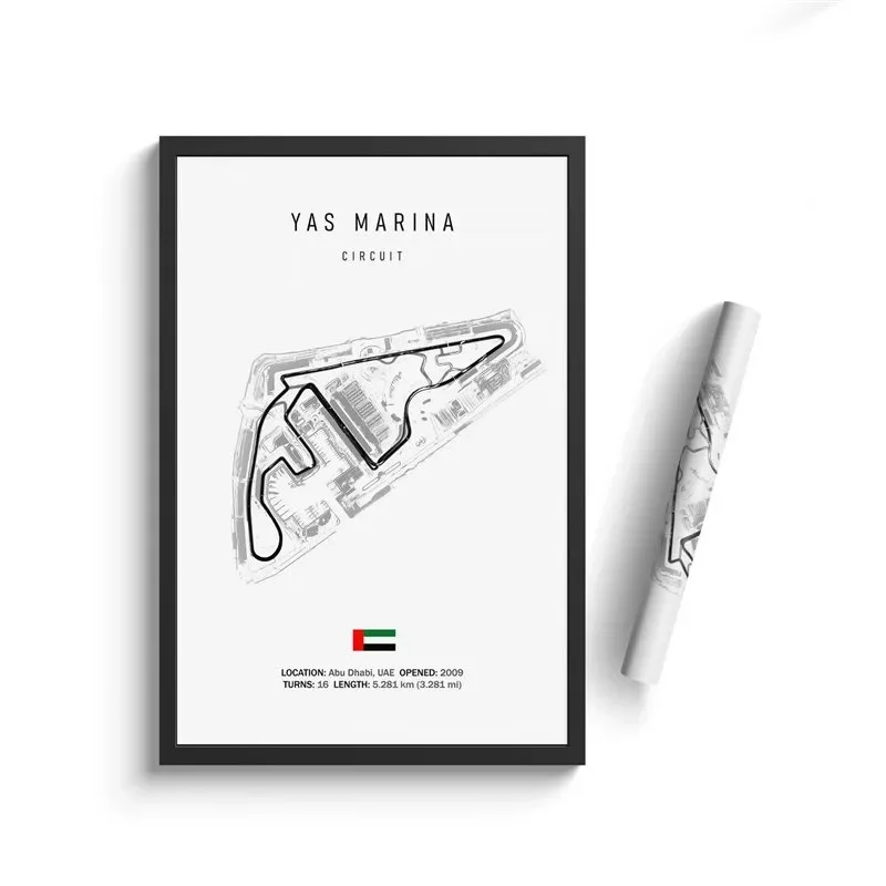 Tory F1 - plakat motoryzacyjny z torem Formuły 1 Wzór 5