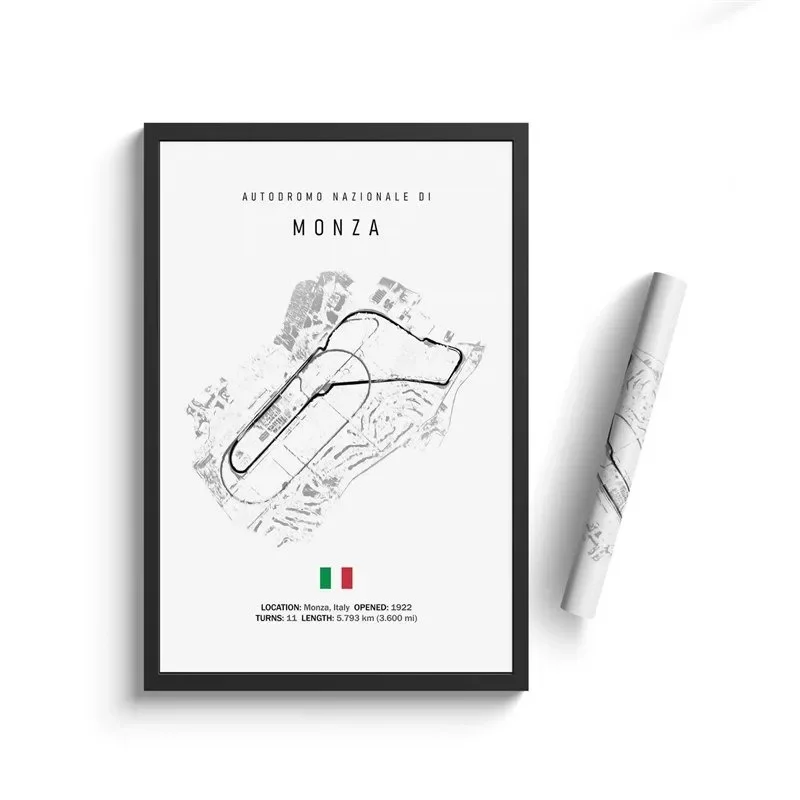 Tory F1 - plakat motoryzacyjny z torem Formuły 1 Wzór 6