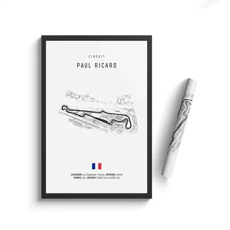 Tor F1 Imola – plakat z mapą toru wyścigowego Wzór 9
