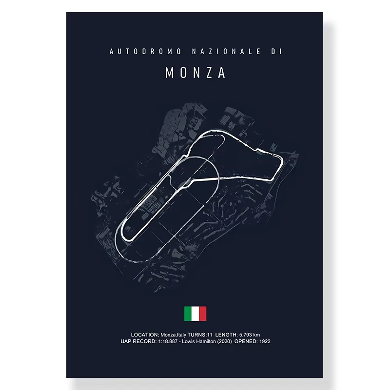 Plakat tor wyscigowy F1 - czarny minimalistyczny Burgundia