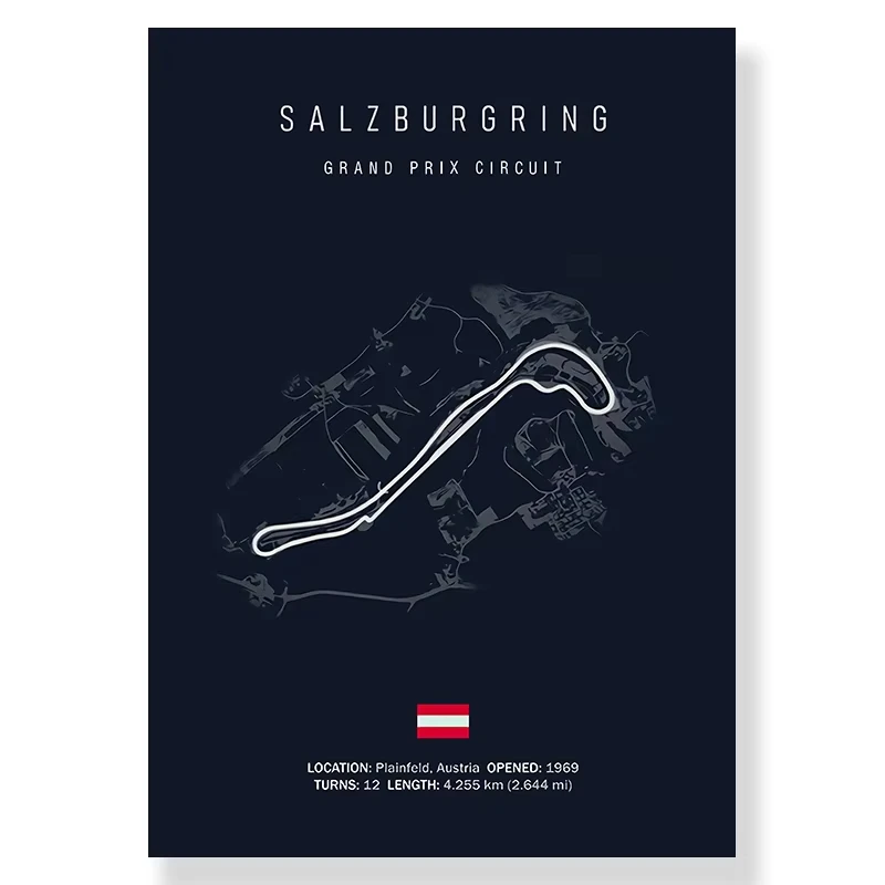Plakat tor wyscigowy F1 - czarny minimalistyczny Fioletowy/фиолетовый