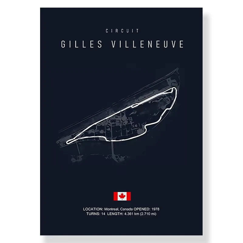 Plakat tor wyscigowy F1 - czarny minimalistyczny żółty