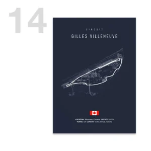 Plakat z torem wyścigowym - Formuła 1 Pattern14