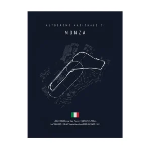 Plakat tory wyścigowe Nürburgring Monako Imola Pomarańczowy
