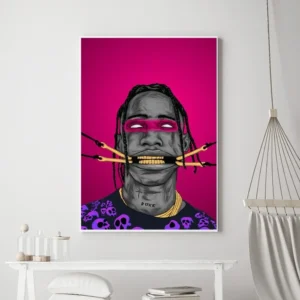 Plakat Travis Scott - hip hop vintage Wzór 1