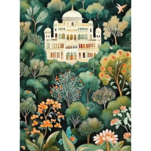 Plakat tropikalna dżungla vintage botaniczny Wzór 1