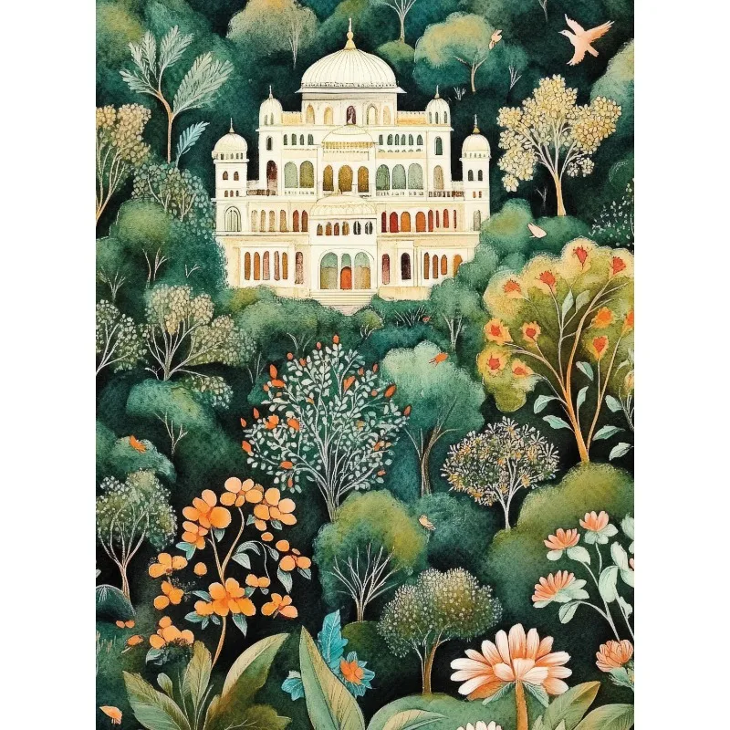 Plakat tropikalna dżungla vintage botaniczny Wzór 1