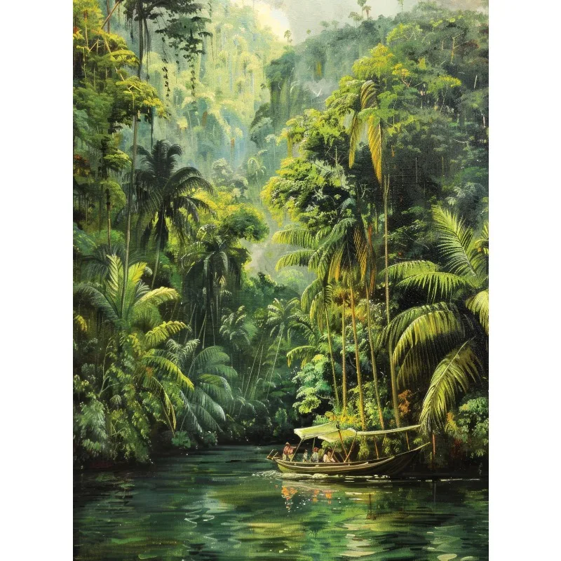 Plakat tropikalna dżungla vintage botaniczny Wzór 10