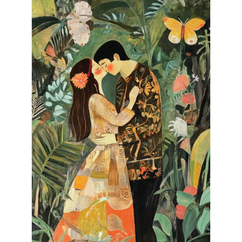 Plakat tropikalna dżungla vintage botaniczny Wzór 4