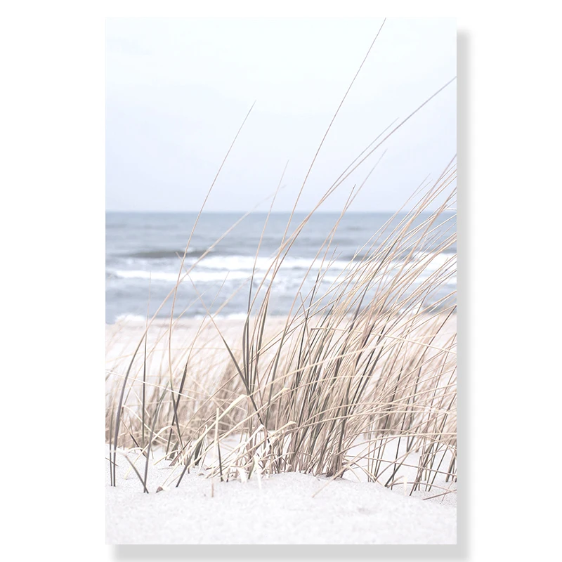 Plakat tropikalna plaża z palmami Wzór 7