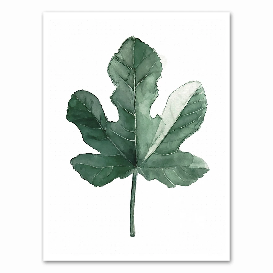 Plakat tropikalne liście botaniczny Wzór 10