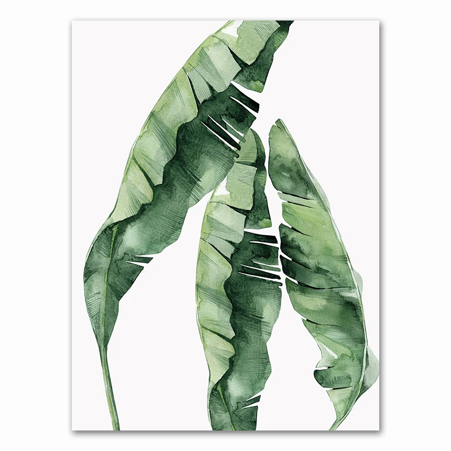 Plakat tropikalne liście botaniczny Wzór 12