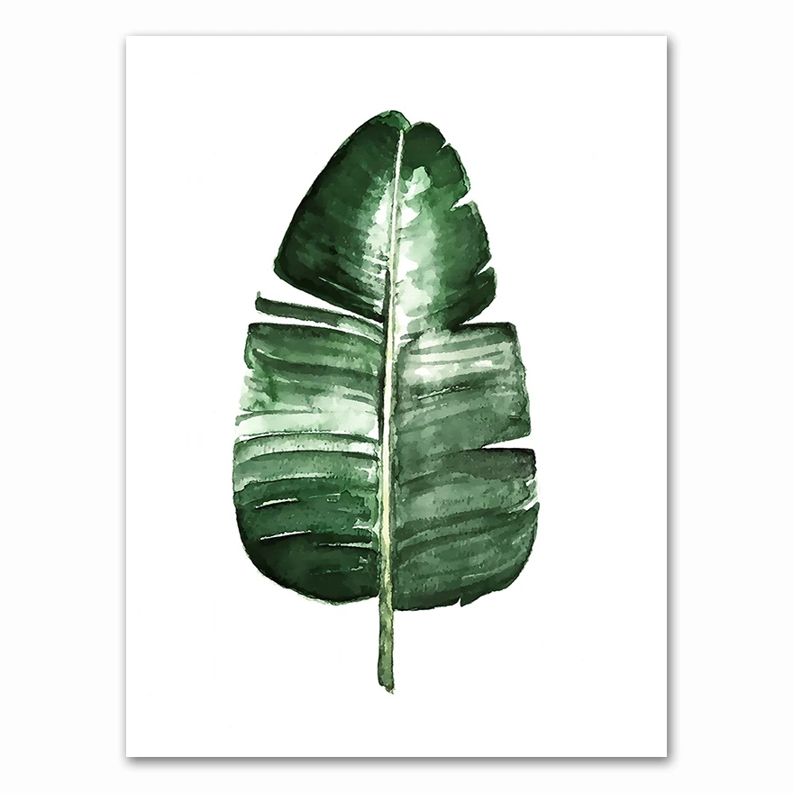 Plakat tropikalne liście botaniczny Wzór 4
