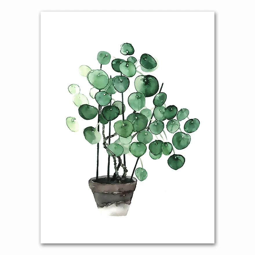 Plakat tropikalne liście botaniczny Wzór 7
