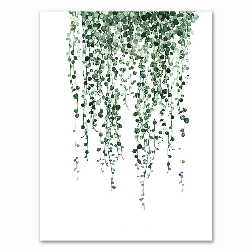 Plakat tropikalne liście botaniczny Wzór 8