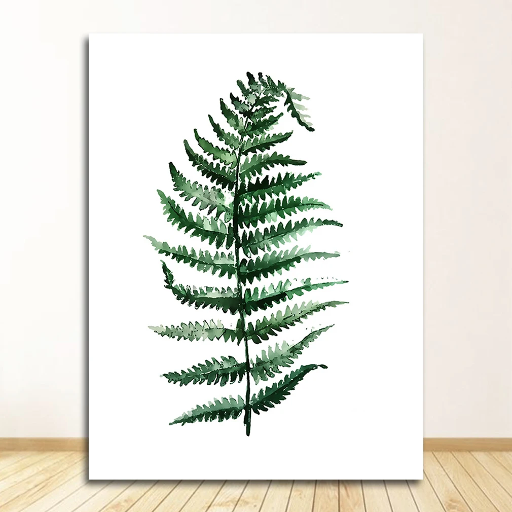 Plakat tropikalne liście skandynawski Wzór 2