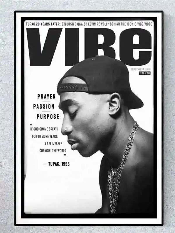 Plakat Tupac 2PAC czarno-bialy Wzór 11