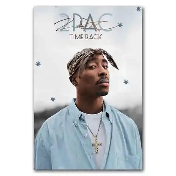 Plakat Tupac 2PAC czarno-bialy Wzór 2