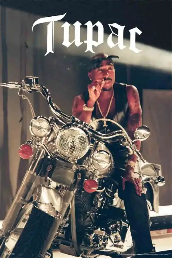 Plakat Tupac 2PAC czarno-bialy Wzór 4