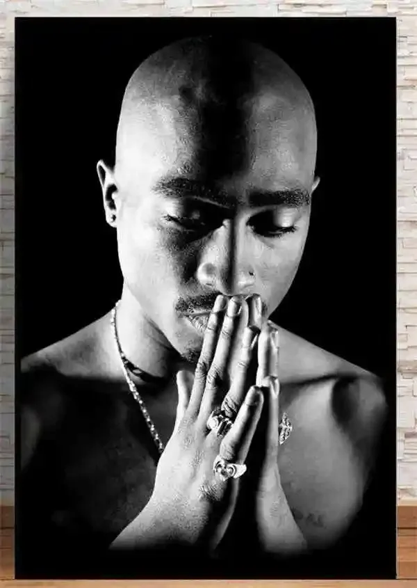 Plakat Tupac 2PAC czarno-bialy Wzór 5