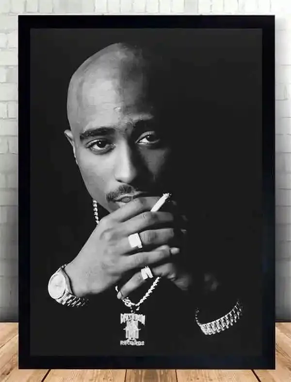 Plakat Tupac 2PAC czarno-bialy Wzór 6