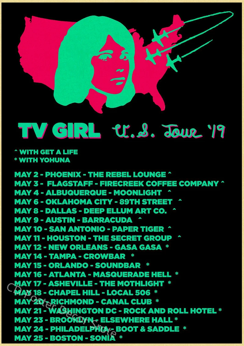 Plakat TV Girl - okładki albumów Kolba
