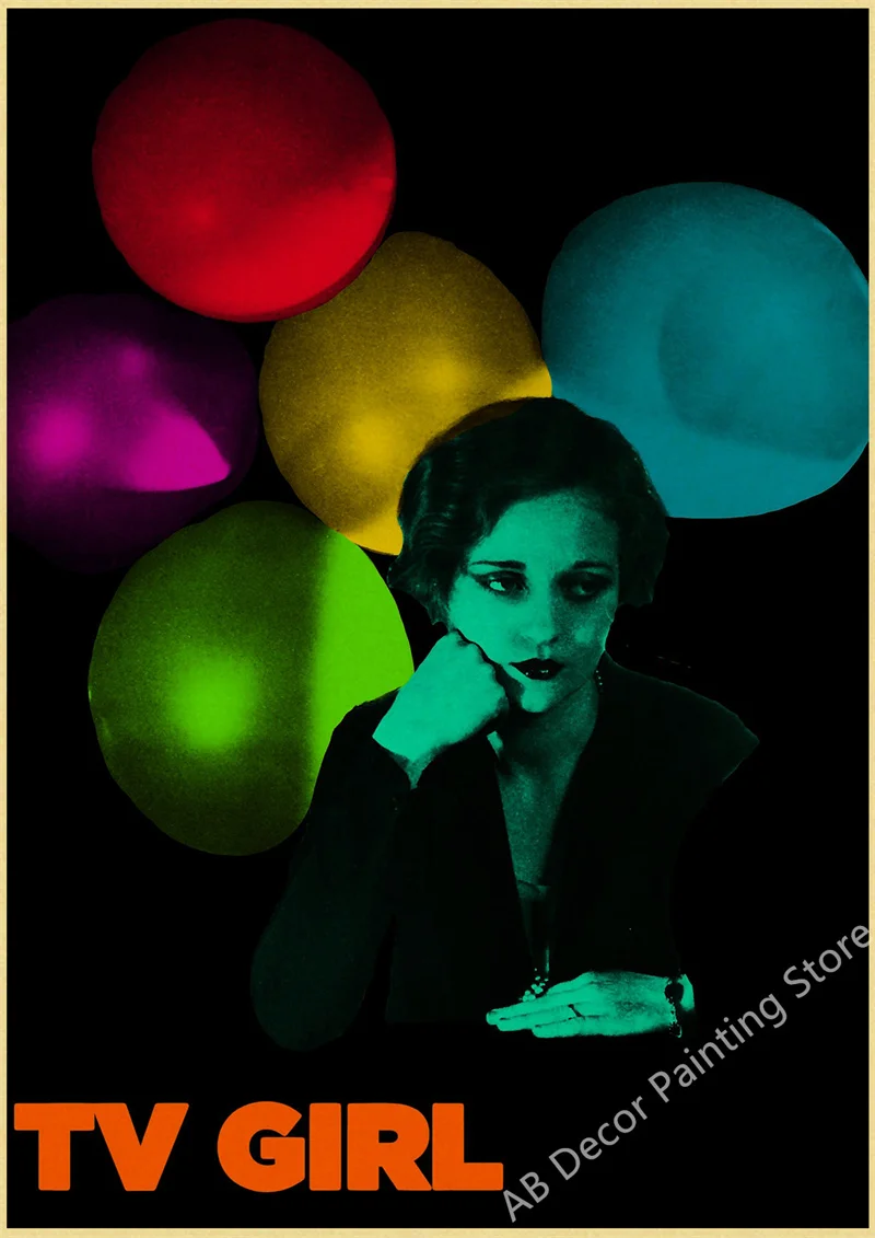 TV Girl plakat retro w stylu vintage Czekolada