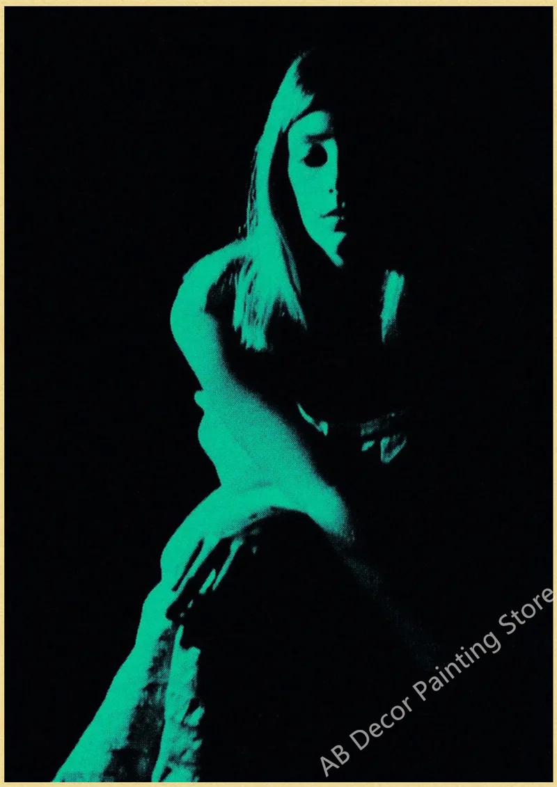 TV Girl plakat retro w stylu vintage Granatowy